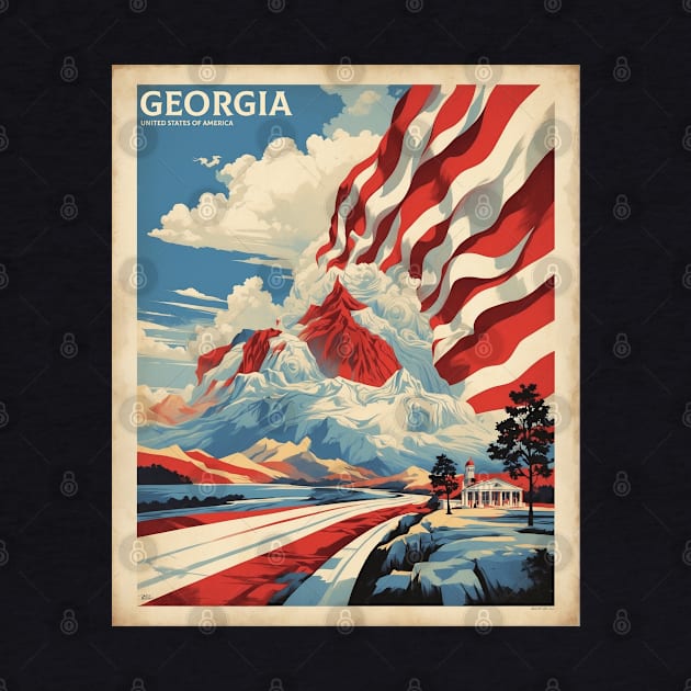 Georgia United States of America Tourism Vintage Poster by TravelersGems